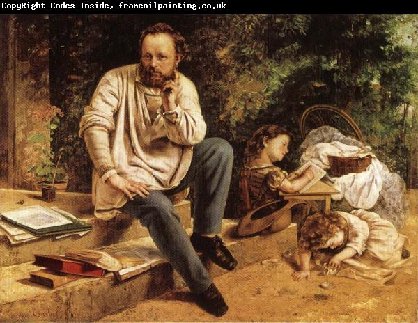 Gustave Courbet Pierre-joseph Prud'hon and His Children